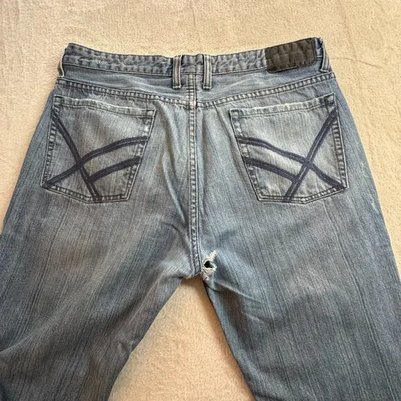 Kenneth Cole Reaction Men's Jeans Boot Cut Medium Wash 36X32 Denim Blue - Picture 7 of 10